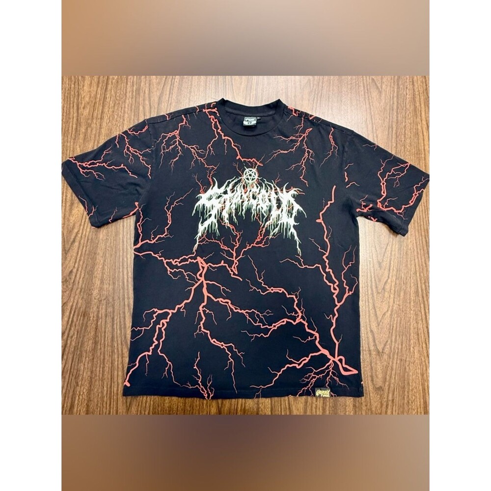 Stay Cold Apparel Oversized Fit T-Shirt with Lightning Graphics